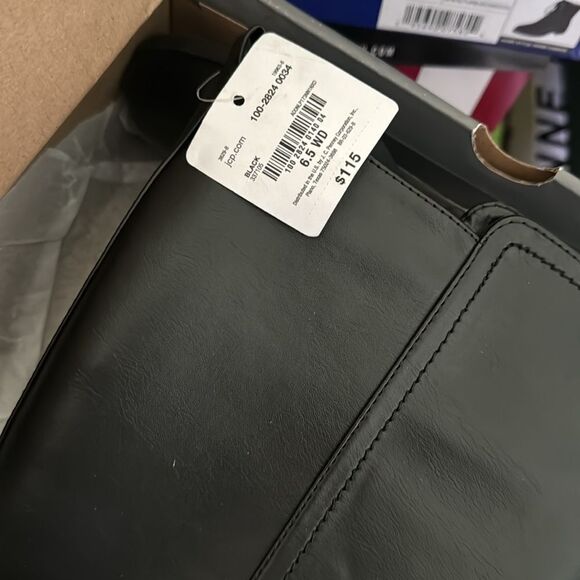 Liz Claiborne Womens Tinley Block Heel Riding Boots Black (WIDE CALF) (WIDE) - Picture 5 of 5